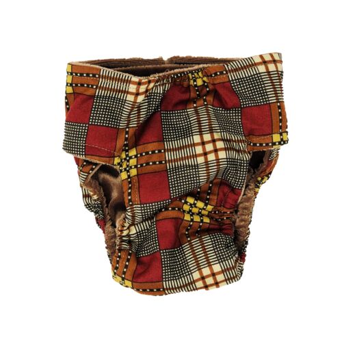brown and red plaid diaper - back brown and red plaid diaper - back