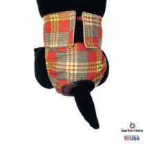 brown and red plaid diaper – model 2