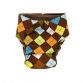 classic brown argyle diaper - back