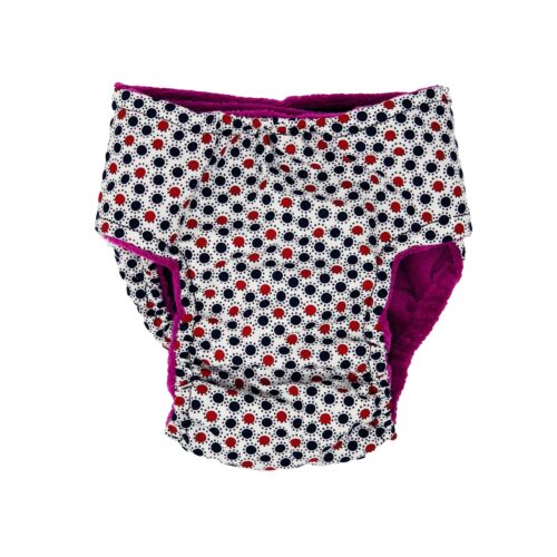 red white and blue polka dot diaper - back red white and blue polka dot diaper - back