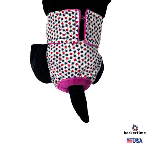 red white and blue polka dot diaper - model 2 red white and blue polka dot diaper - model 2