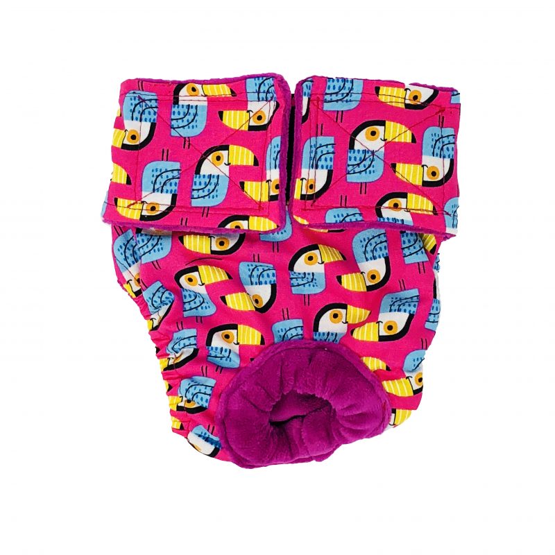 Toucan on Pink   Dog Diaper