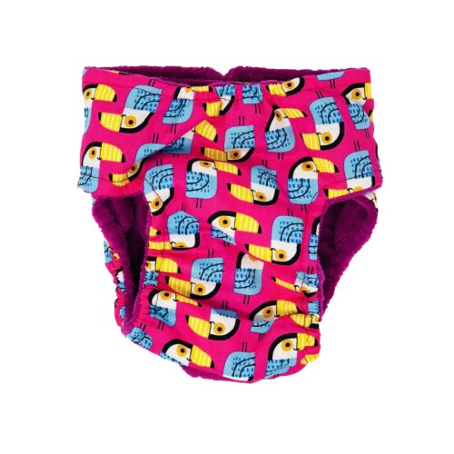 tucane on pink diaper - back tucane on pink diaper - back