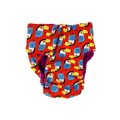 tucane on red diaper - back tucane on red diaper - back