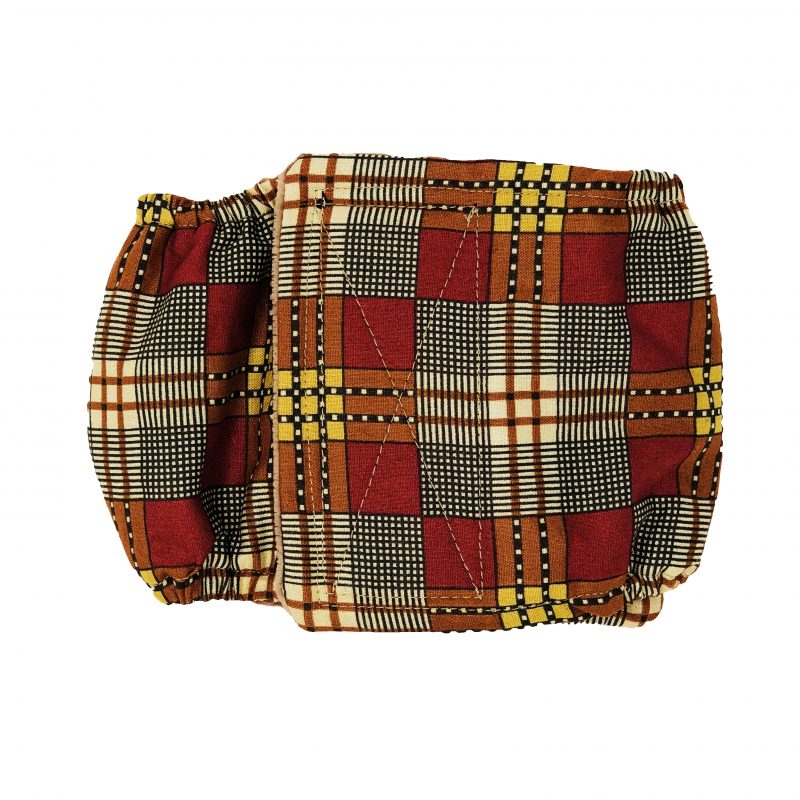 Brown and Red Plaid  Dog Belly Band