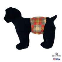 brown and red plaid belly band – model 1