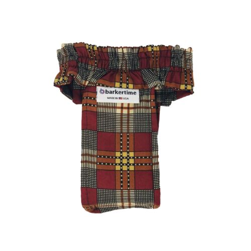 brown and red plaid diaper pull-up - back brown and red plaid diaper pull-up - back