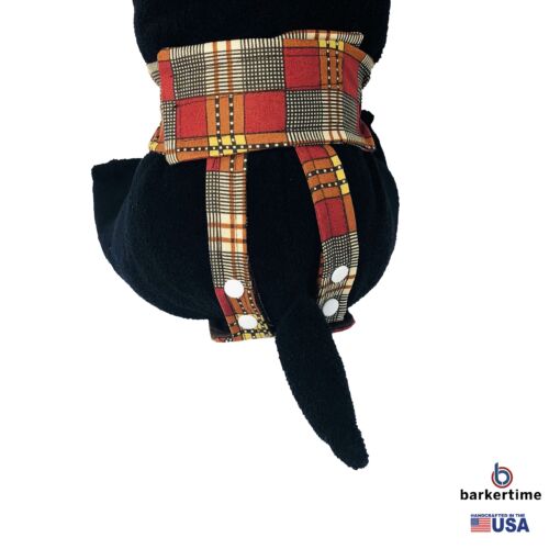 brown and red plaid diaper pull-up - model 2 brown and red plaid diaper pull-up - model 2