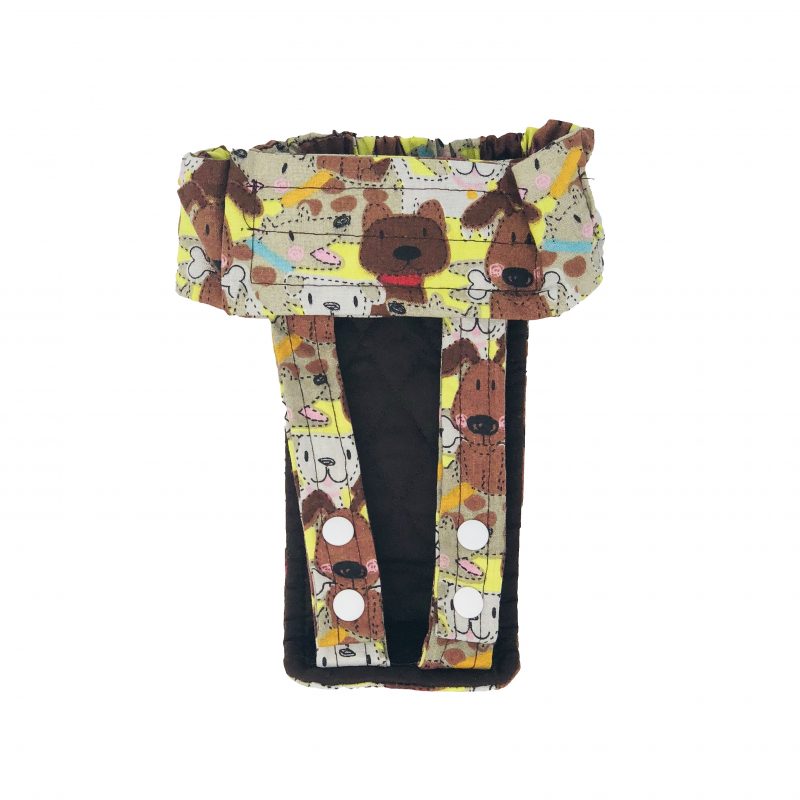 Brown Doggie with Bones  Dog Diaper Pull-up