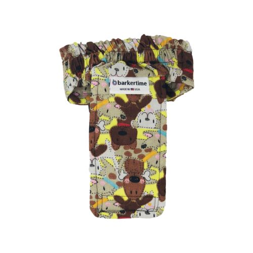 brown doggie with bones diaper pull-up - back brown doggie with bones diaper pull-up - back