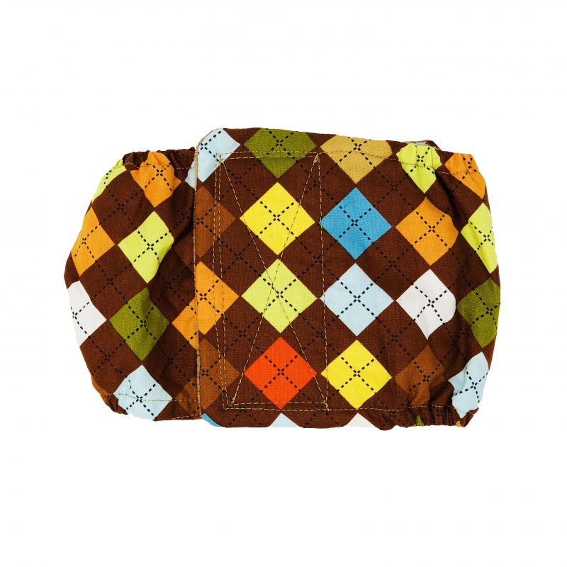 Classic Brown Argyle  Dog Belly Band
