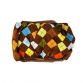 classic brown argyle belly band - back