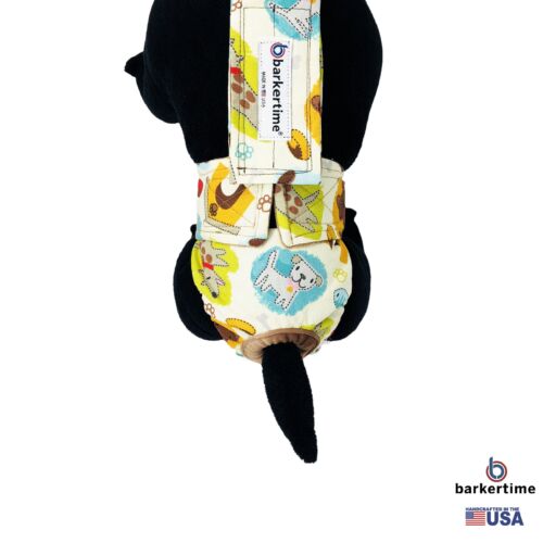 doggie with bones on cream diaper overall - new - model 2 doggie with bones on cream diaper overall - new - model 2