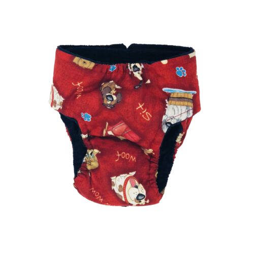 good doggie on red diaper - back good doggie on red diaper - back