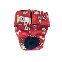 Good Doggie on Red Dog Diaper
