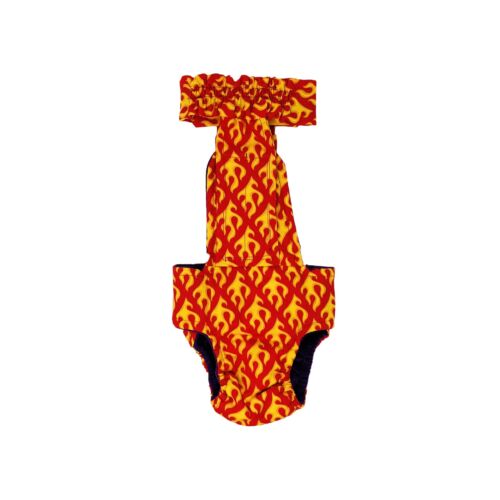 hot flames diaper overall - new - back hot flames diaper overall - new - back