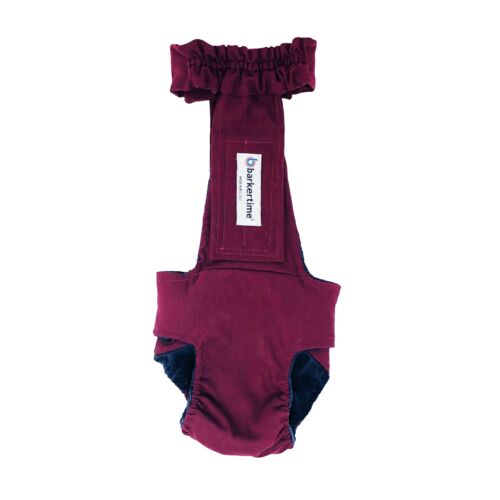 merlot red diaper overall - back merlot red diaper overall - back