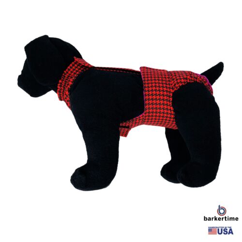 red houndstooth on black diaper overall - new - model 1 red houndstooth on black diaper overall - new - model 1