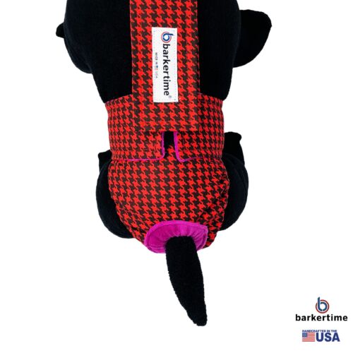 red houndstooth on black diaper overall - new - model 2 red houndstooth on black diaper overall - new - model 2