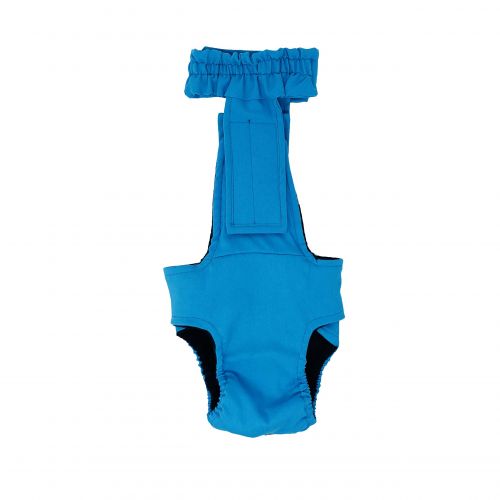 sky blue diaper overall - back