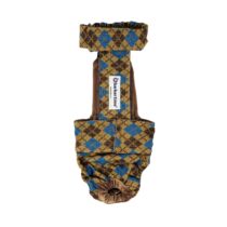 Argyle Escape-Proof Washable Dog Diaper Overall