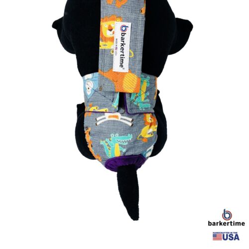 forest buddies on gray diaper overall - model 2 - new forest buddies on gray diaper overall - model 2 - new