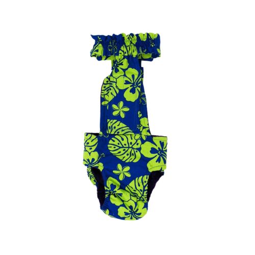 green hawaiian diaper overall - new - back green hawaiian diaper overall - new - back