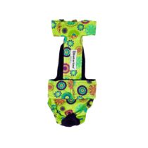 Green Kiwi Flower Escape-Proof Washable Dog Diaper Overall