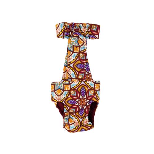 floral kaleidoscope diaper overall - new - back floral kaleidoscope diaper overall - new - back