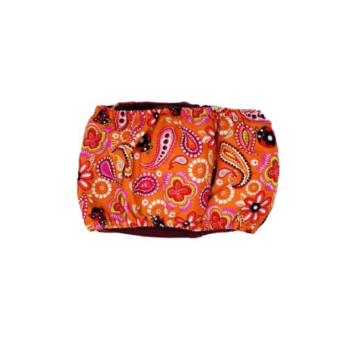 paisley flower on orange belly band - back paisley flower on orange belly band - back