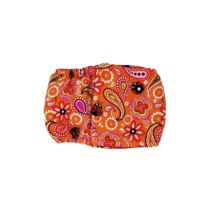Paisley Flower on Orange  Dog Belly Band