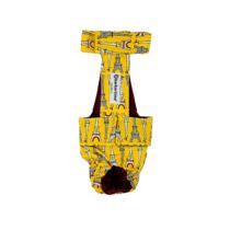 Paris Eiffel Tower on Yellow Escape-Proof Washable Dog Diaper Overall
