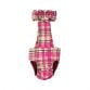pink plaid diaper overall - new - back