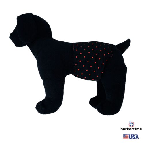 red polka dot on black belly band - model 1 red polka dot on black belly band - model 1