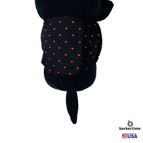 red polka dot on black belly band - model 2 red polka dot on black belly band - model 2