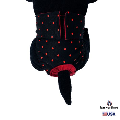 red polka dot on black diaper - model 2 red polka dot on black diaper - model 2