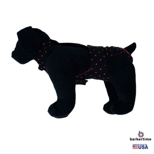 red polka dot on black diaper overall - model 1 red polka dot on black diaper overall - model 1