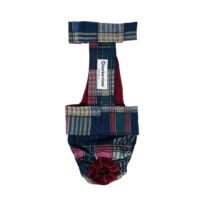 Rustic Plaid Escape-Proof Washable Dog Diaper Overall