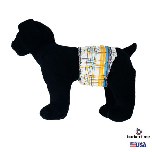 blue and yellow plaid belly band - model 1 blue and yellow plaid belly band - model 1