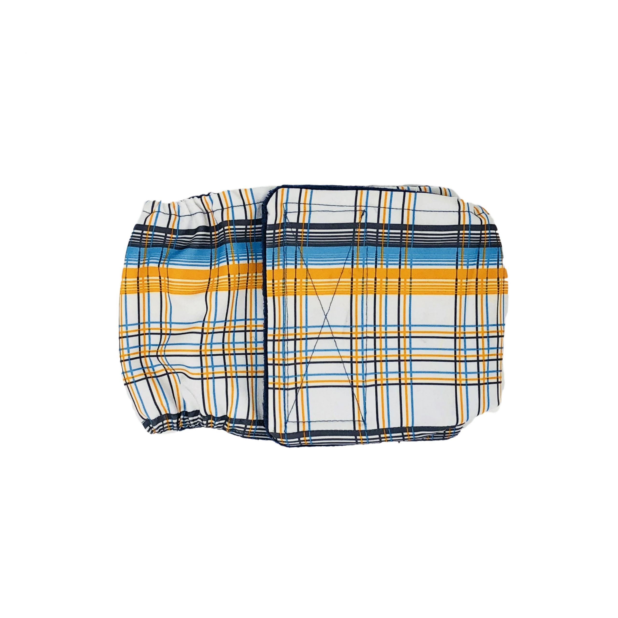 Blue and Yellow Plaid  Dog Belly Band