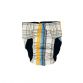 blue and yellow plaid diaper - back