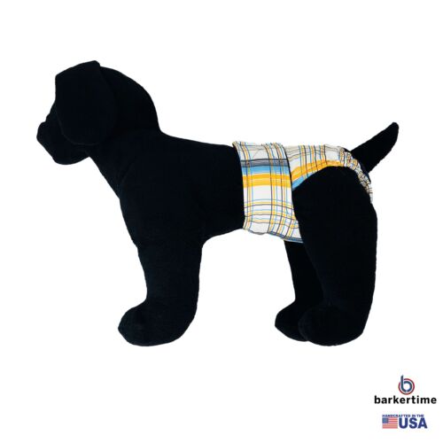 blue and yellow plaid diaper - model 1