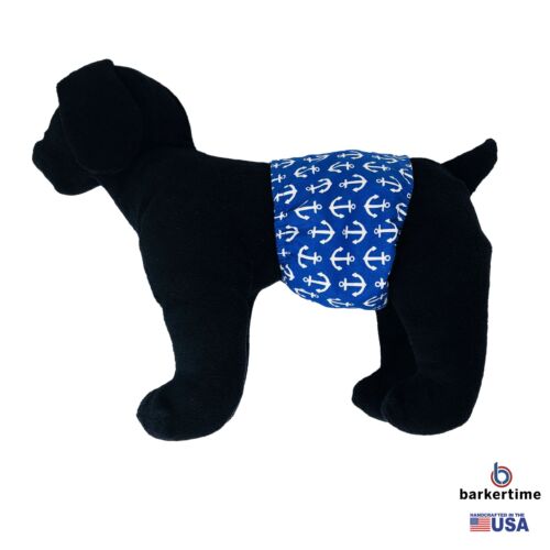 white anchors on blue belly band - model 1 white anchors on blue belly band - model 1