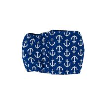 White Anchors on Blue Dog Belly Band