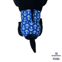 white anchors on blue diaper – model 2