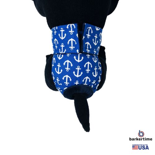 white anchors on blue diaper - model 2 white anchors on blue diaper - model 2