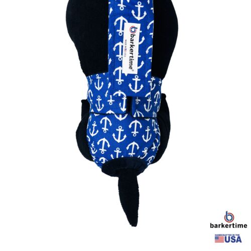 white anchors on blue diaper overall - model 2 white anchors on blue diaper overall - model 2