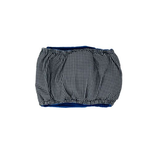 black and white gingham belly band - back black and white gingham belly band - back