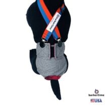 Red and Blue Stripes Adjustable Suspender to Keep Dog Diapers On