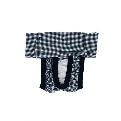 black and white gingham diaper pull-up - new